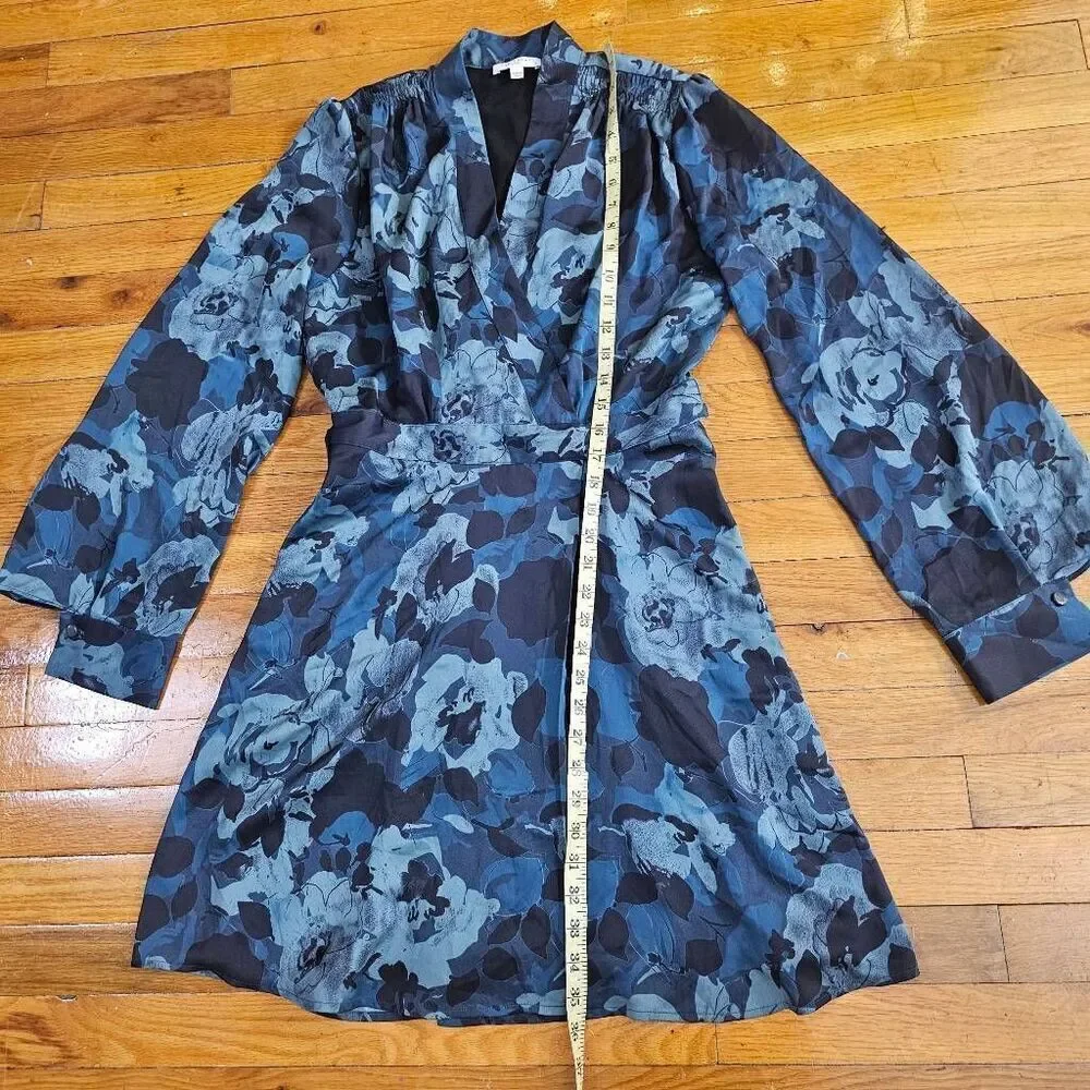 Equipment Green Black Floral Dress Size 6